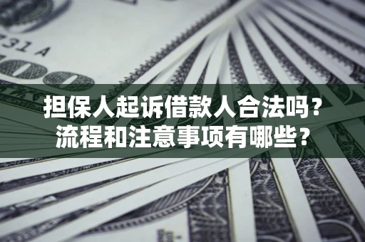 济南担保人起诉借款人合法吗？流程和注意事项有哪些？