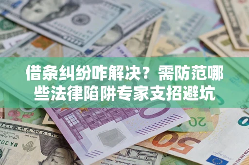 济南借条纠纷咋解决？需防范哪些法律陷阱专家支招避坑