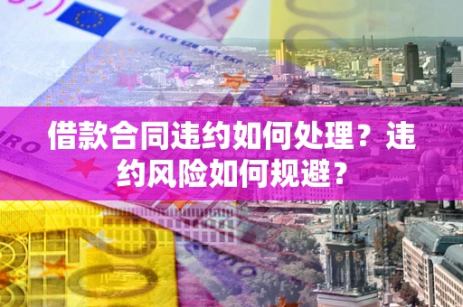 济南借款合同违约如何处理？违约风险如何规避？