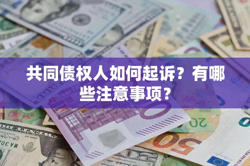 济南共同债权人如何起诉？有哪些注意事项？